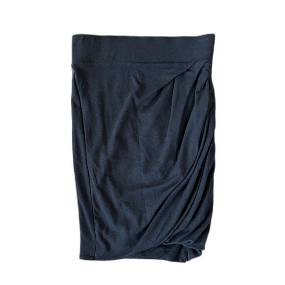 HELMUT LANG Black Back Zip Mini Curved Pencil Skirt Women's Size XS/P - Picture 3 of 9